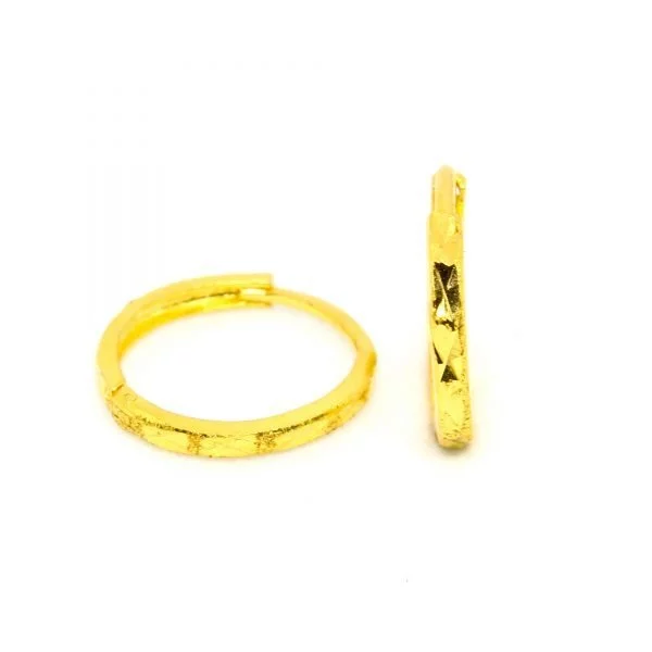 Plain Gold Bali 0.760 g light weight 18 kt