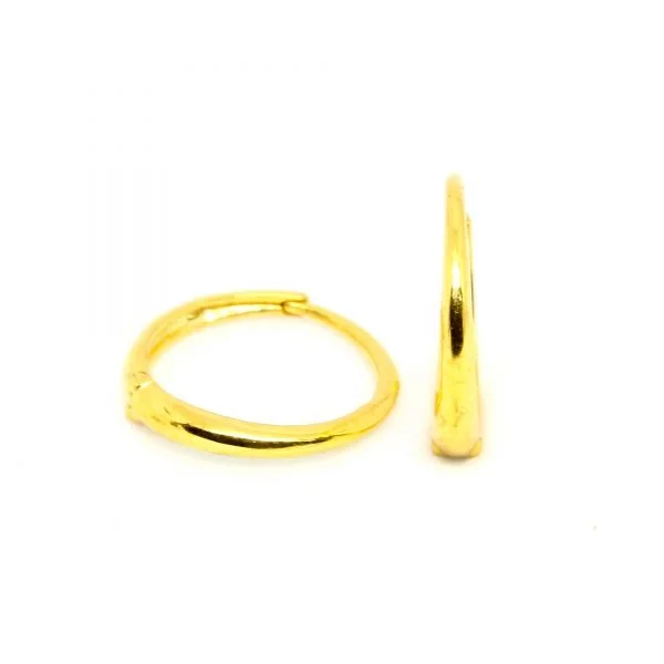 Plain Gold Bali 0.660 g light weight 18 kt