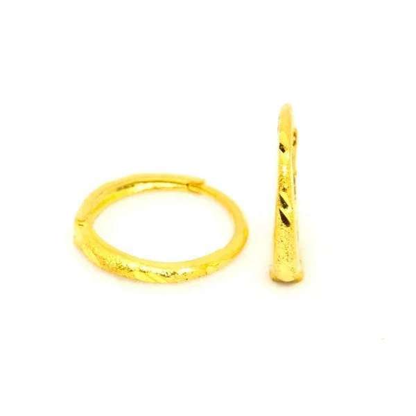 Plain Gold Bali 0.660 g light weight 18 kt
